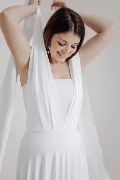 Elastisches Unterziehtop – Long Jersey Bandeau Ivory<twobirds