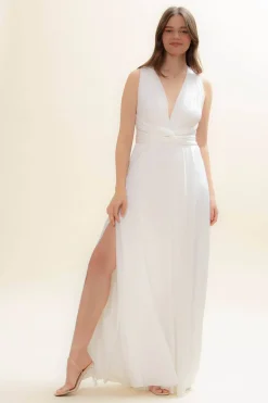 Elastisches Unterziehtop – Long Jersey Bandeau Ivory<twobirds