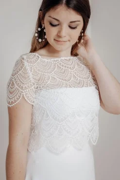 Elastisches Unterziehtop – Long Jersey Bandeau Ivory<twobirds