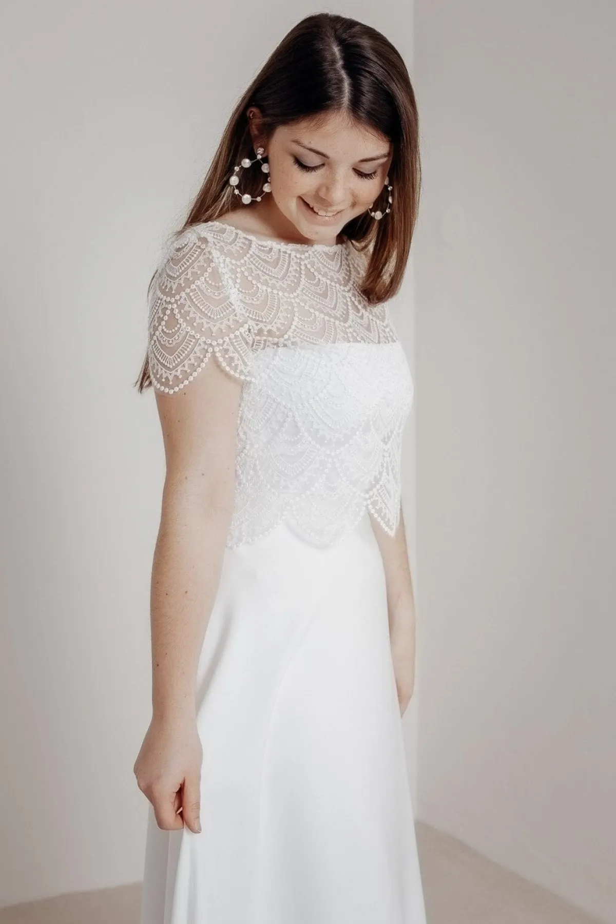 Elastisches Unterziehtop – Long Jersey Bandeau Ivory<twobirds