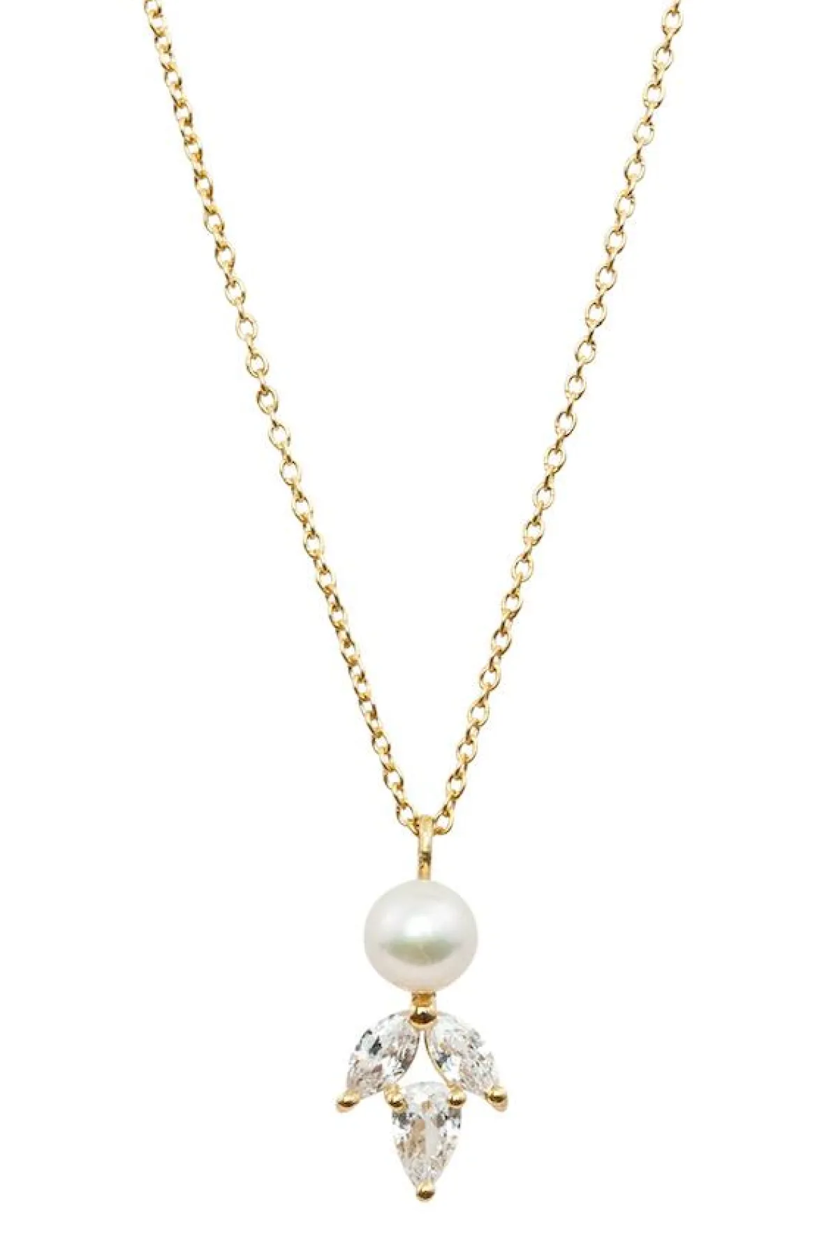 Elegante Braut Halskette mit Kristallen und Perle - Simply Delightful<Juvelan Best