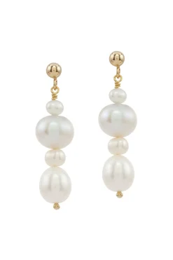 Elegante Braut Ohrringe mit Perlen Anhänger - Love Match<Juvelan Best