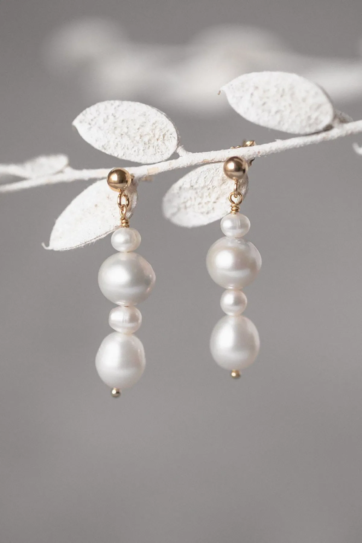 Elegante Braut Ohrringe mit Perlen Anhänger - Love Match<Juvelan Best