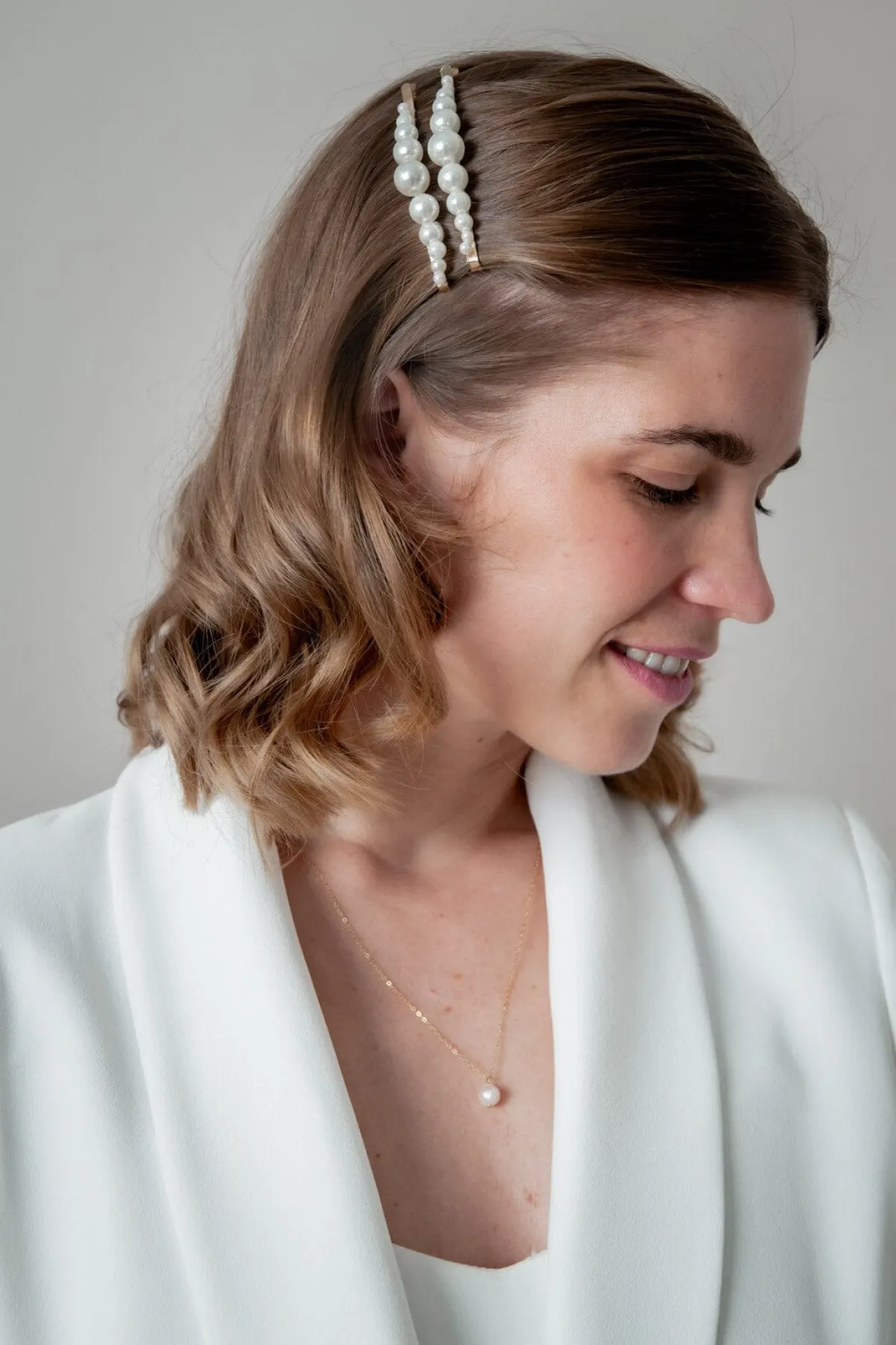 2-er Set Haarklemmen mit Kunstperlen | The<Perfect Bridal Company Online
