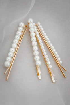 4-er Set Haarklemmen mit Kunstperlen | The<Perfect Bridal Company Discount