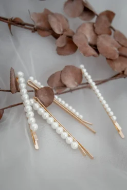 4-er Set Haarklemmen mit Kunstperlen | The<Perfect Bridal Company Discount