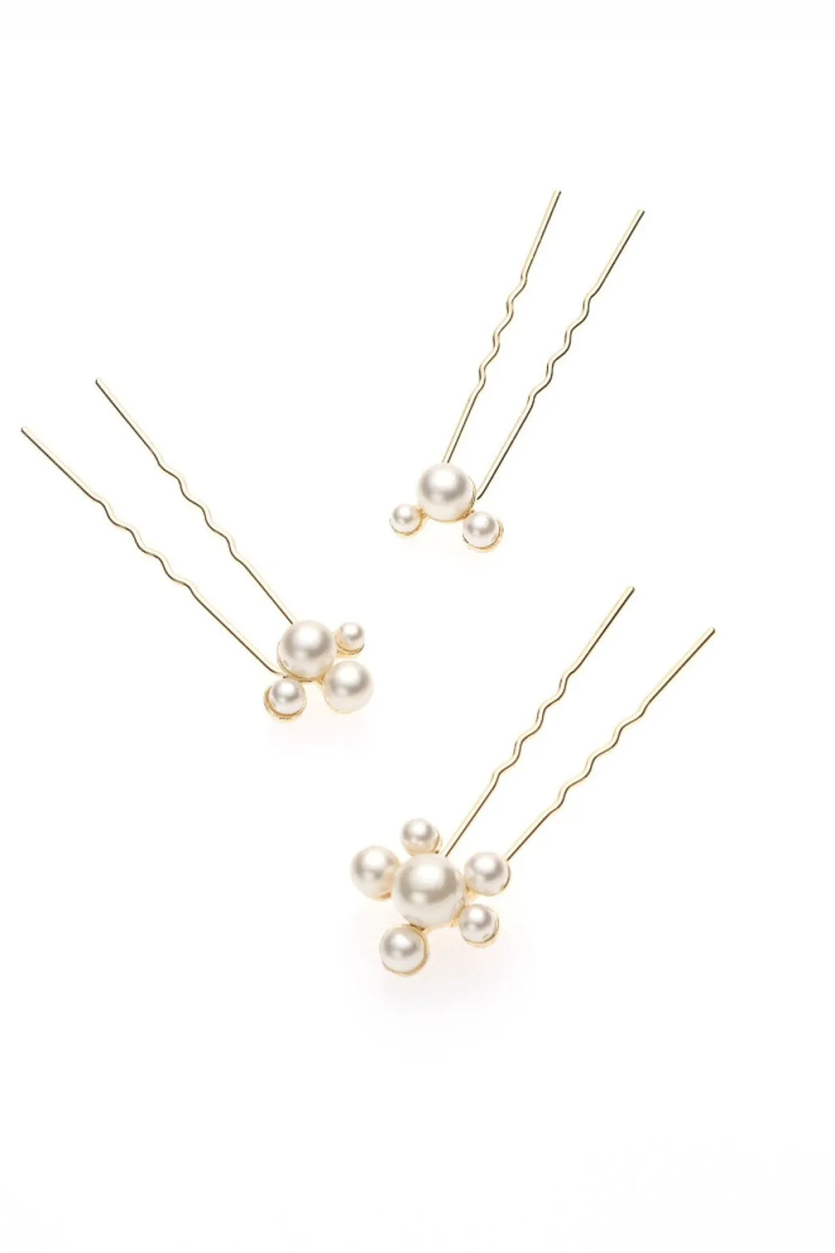 3-er Set Perlen-Haarpins<Poirier New