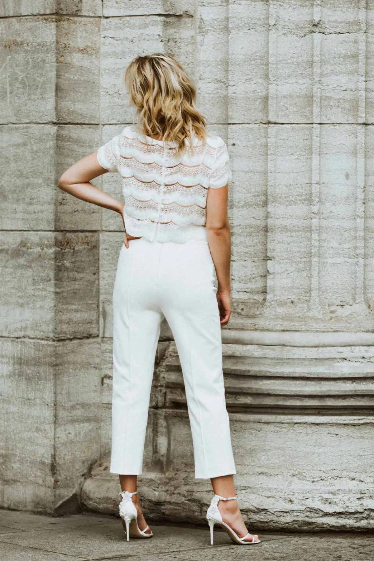 Figurbetonte Braut Hose mit Bügelfalten – Lenya<noni Hot