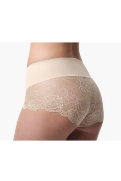 Figurformende Mid-Waist Spitzenshorts in Nude<Poirier Outlet