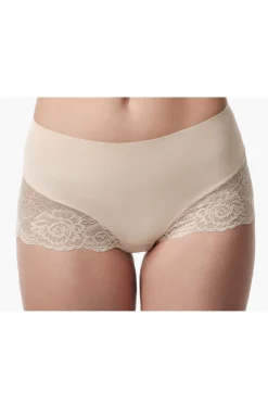 Figurformende Mid-Waist Spitzenshorts in Nude<Poirier Outlet