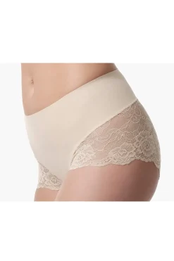 Figurformende Mid-Waist Spitzenshorts in Nude<Poirier Outlet