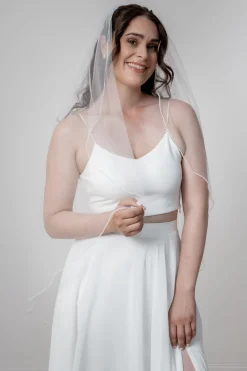 Fingertip-Schleier aus Tüll in Ivory<Weise Discount