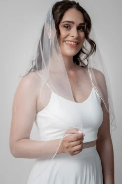 Fingertip-Schleier aus Tüll in Ivory<Weise Discount