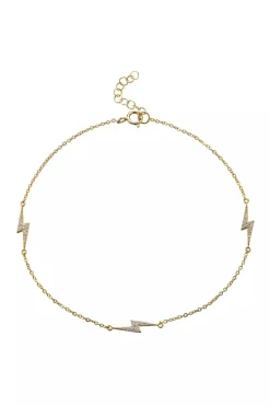 Fußkettchen mit funkelnden Blitz-Anhängern<OhanaJewels Discount