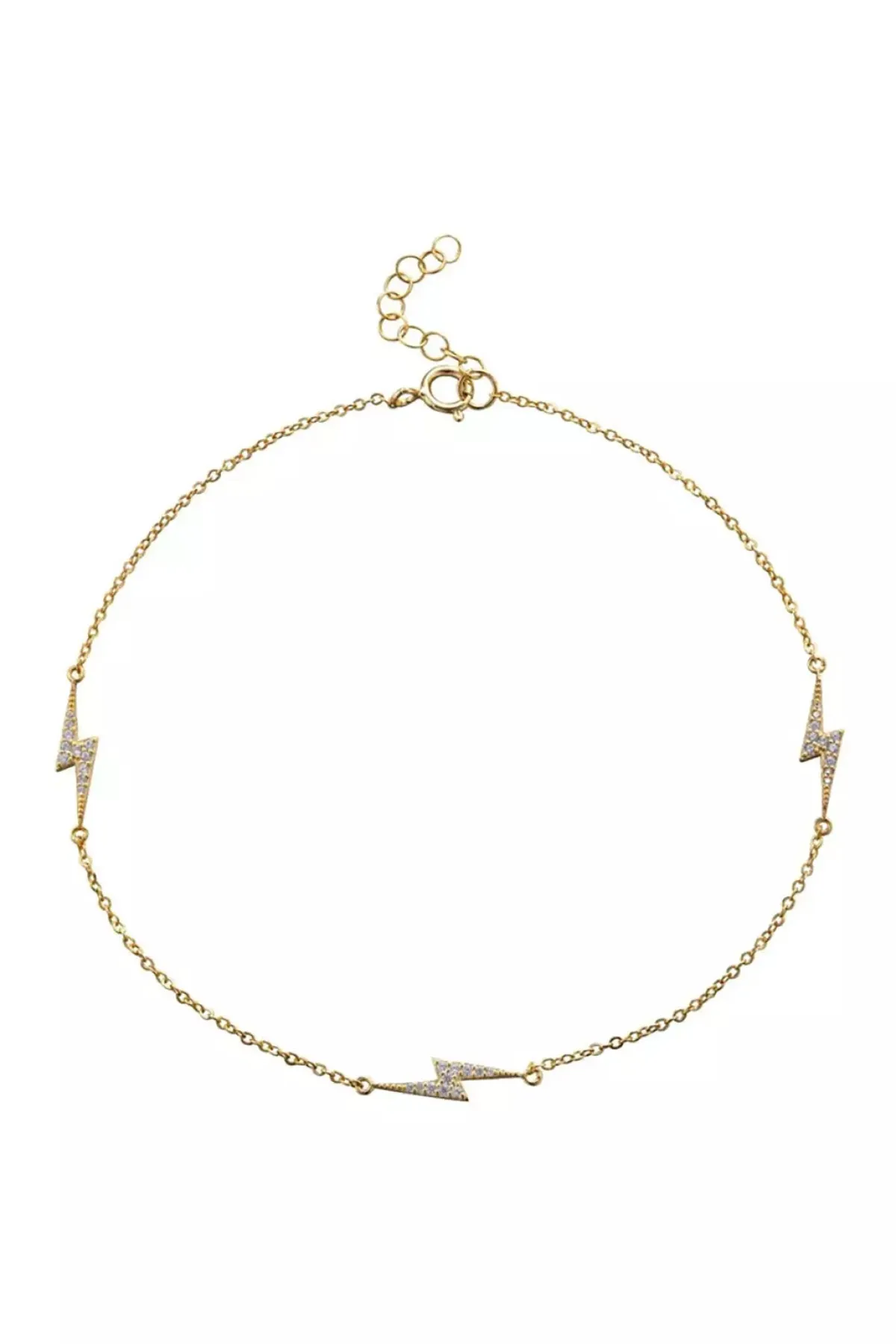 Fußkettchen mit funkelnden Blitz-Anhängern<OhanaJewels Discount