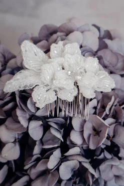 Funkelnder Braut Haarkamm in Ivory<Poirier Clearance
