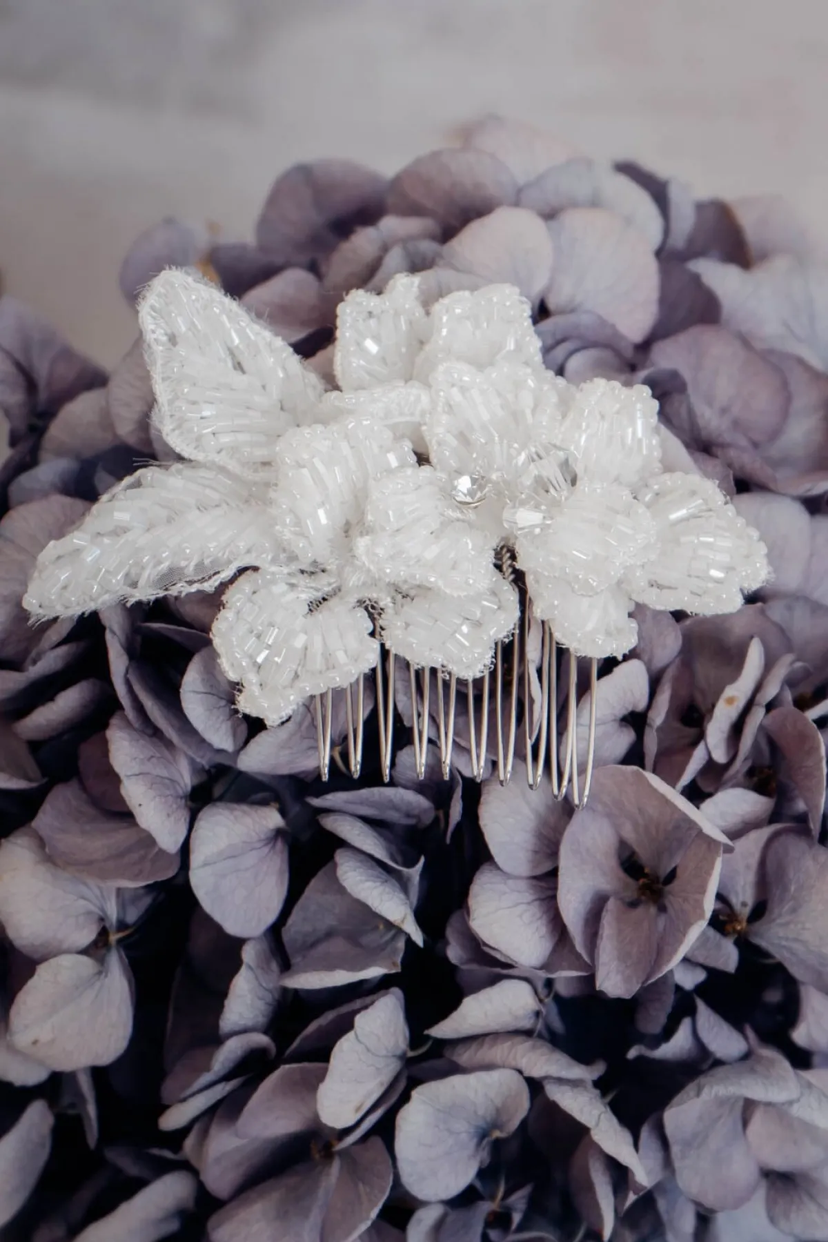 Funkelnder Braut Haarkamm in Ivory<Poirier Clearance