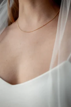Goldfarbene Braut Halskette im Kugeldesign<Fräulein Maya Clearance