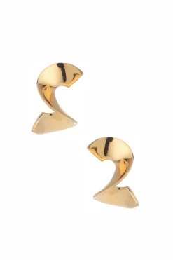 Goldfarbene Ohrstecker in Twist-Optik<Poirier Sale