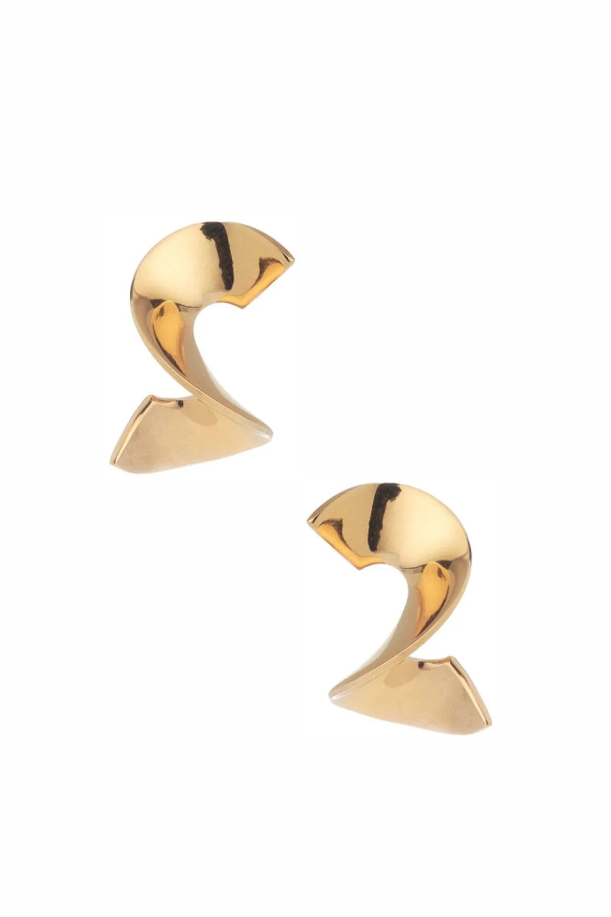 Goldfarbene Ohrstecker in Twist-Optik<Poirier Sale