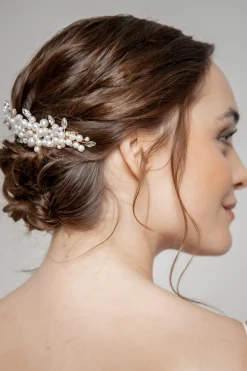 Großer Braut Haarkamm mit Perlenverzierung<Fräulein Maya Clearance