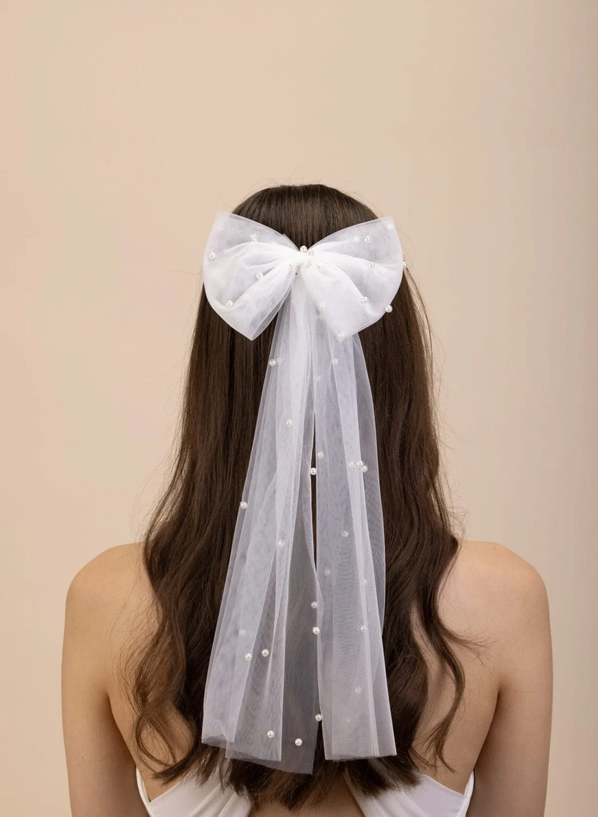 Große Tüllschleife mit Kunstperlen | The<Perfect Bridal Company Best