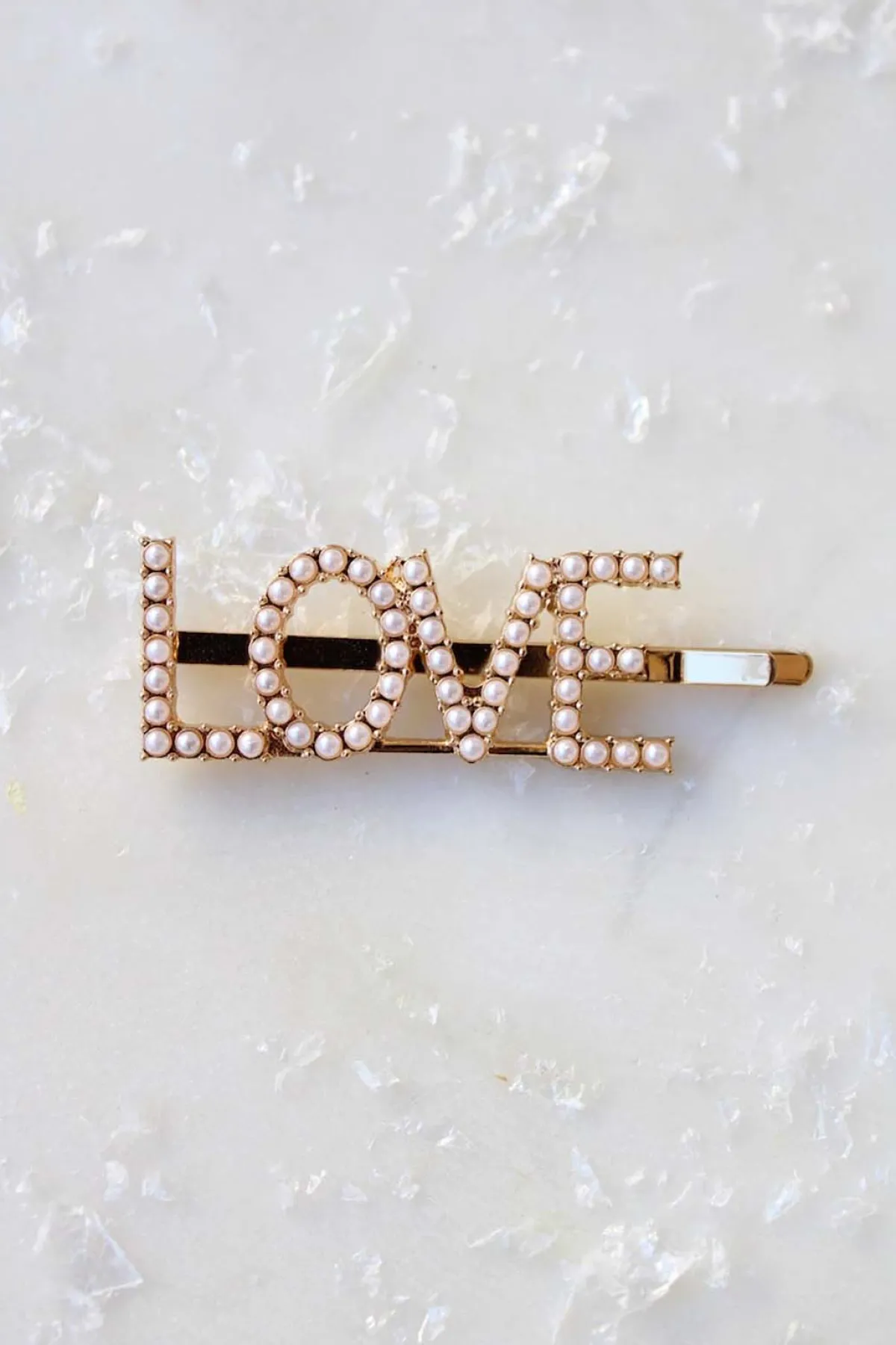 Haarspange mit Perlen-Pavé-Fassung "Love"<Untamed Petals Discount