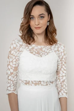 Halbtransparentes Braut Top – Heda<noni Clearance