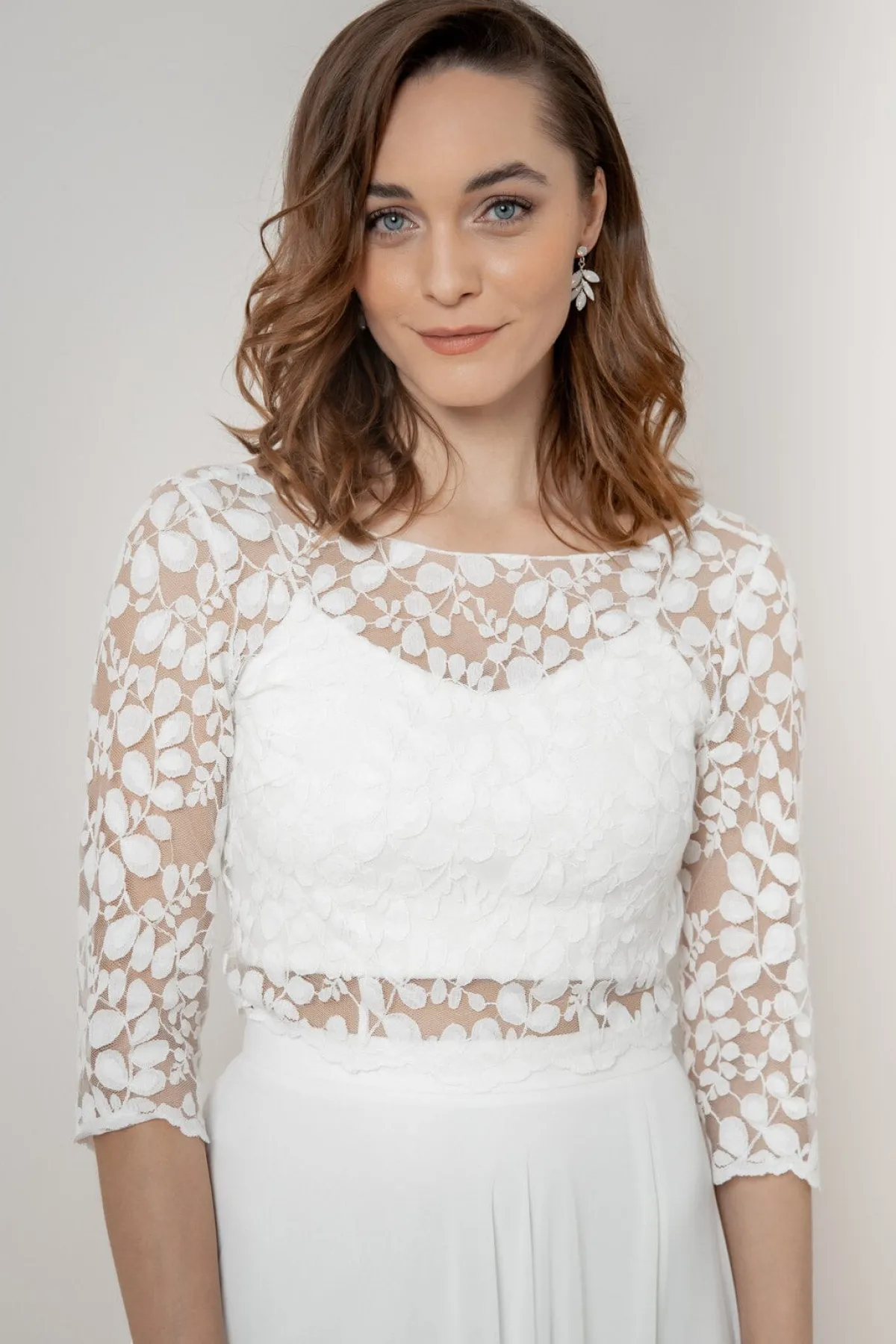Halbtransparentes Braut Top – Heda<noni Clearance