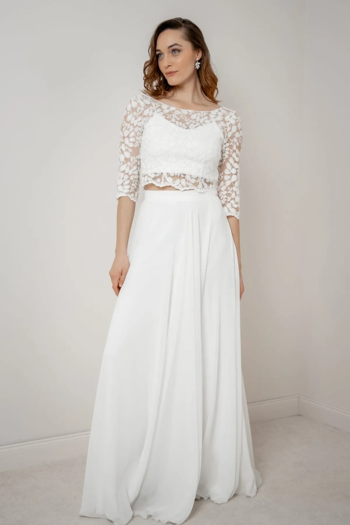 Halbtransparentes Braut Top – Heda<noni Clearance