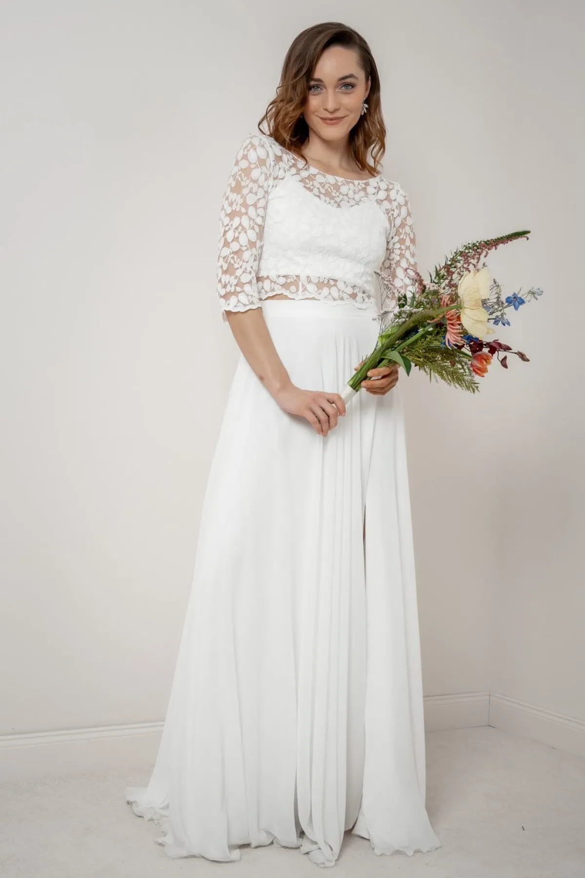 Halbtransparentes Braut Top – Heda<noni Clearance