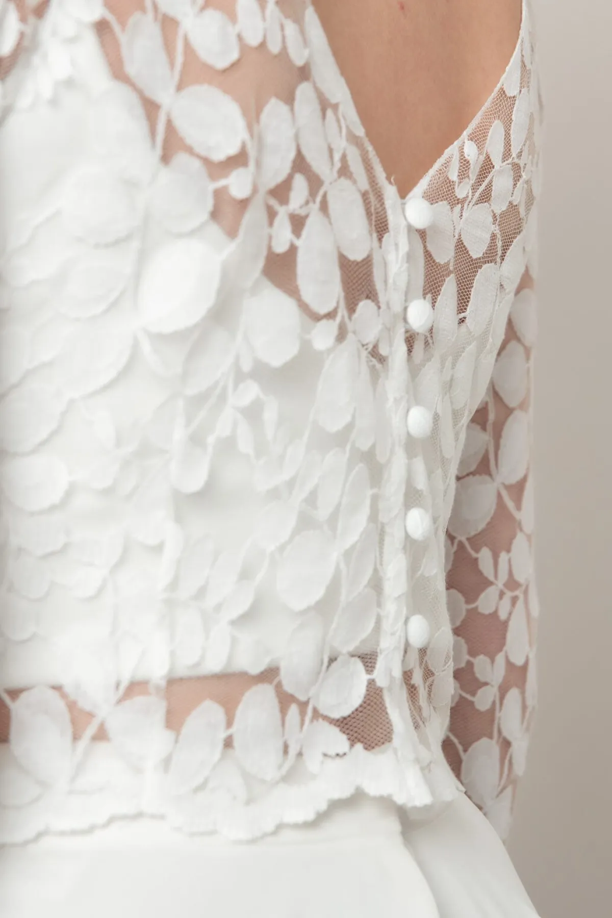 Halbtransparentes Braut Top – Heda<noni Clearance