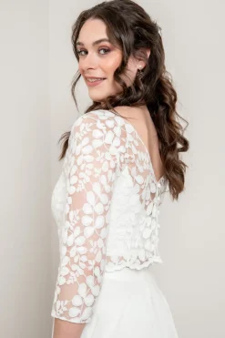 Halbtransparentes Braut Top – Heda<noni Clearance