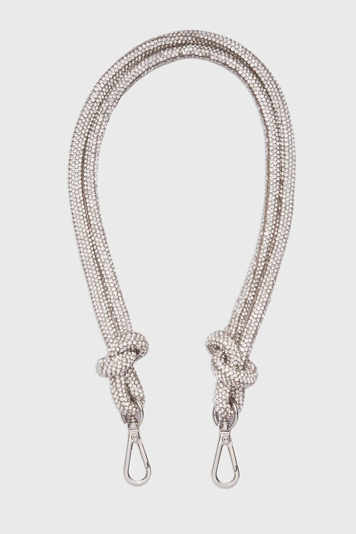Handtaschen-Riemen – Knot Strap Crystal Silver |<Weat