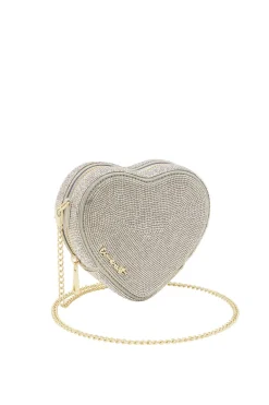 Herzförmige Handtasche in Silber – Midi Heart Bag Crystal |<Weat Clearance
