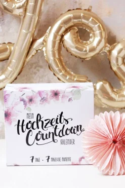 Hochzeits-Countdown-Kalender™ mit Gold-Armband und Schlafmaske<Hochzeitscountdown Hot