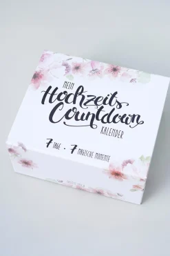 Hochzeits-Countdown-Kalender™ mit Silber-Armband und Strumpfband<Hochzeitscountdown Clearance
