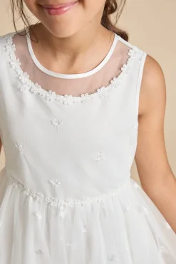 Kommunionkleid aus besticktem Tüll<Weise Discount