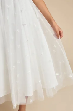 Kommunionkleid aus besticktem Tüll<Weise Discount