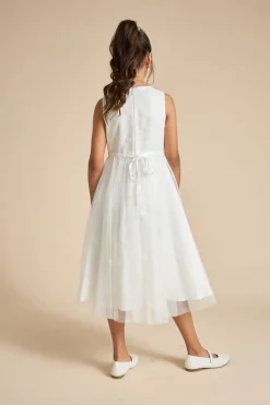 Kommunionkleid aus besticktem Tüll<Weise Discount