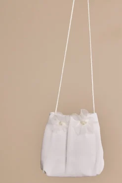 Kommuniontasche aus Chiffon mit Blüten<Weise Discount