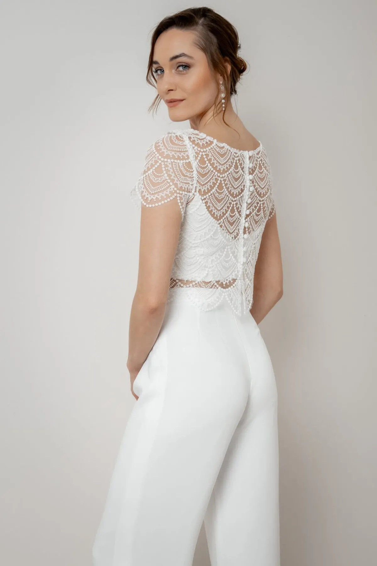Kurzarm-Braut Top aus Vintage-Spitze – Niah<noni Outlet