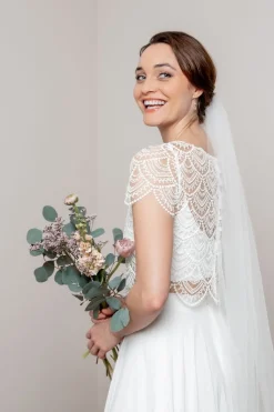 Kurzarm-Braut Top aus Vintage-Spitze – Niah<noni Outlet