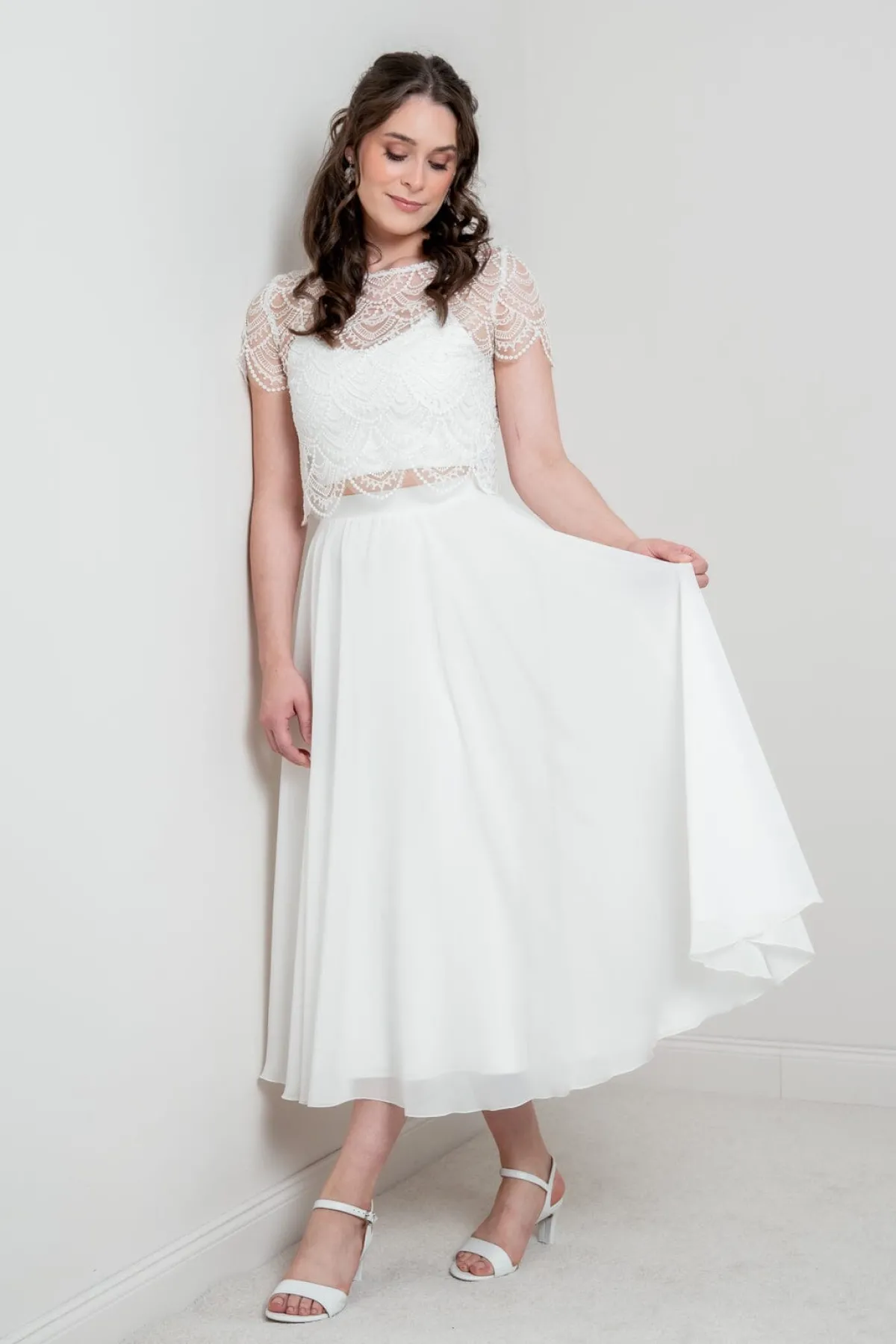 Kurzarm-Braut Top aus Vintage-Spitze – Niah<noni Outlet