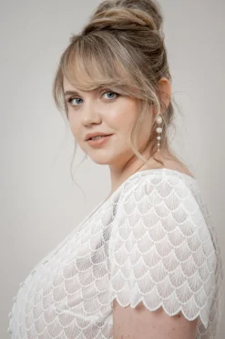 Kurzarm-Braut Top – Fanie Curvy<noni Sale