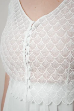 Kurzarm-Braut Top – Fanie Curvy<noni Sale