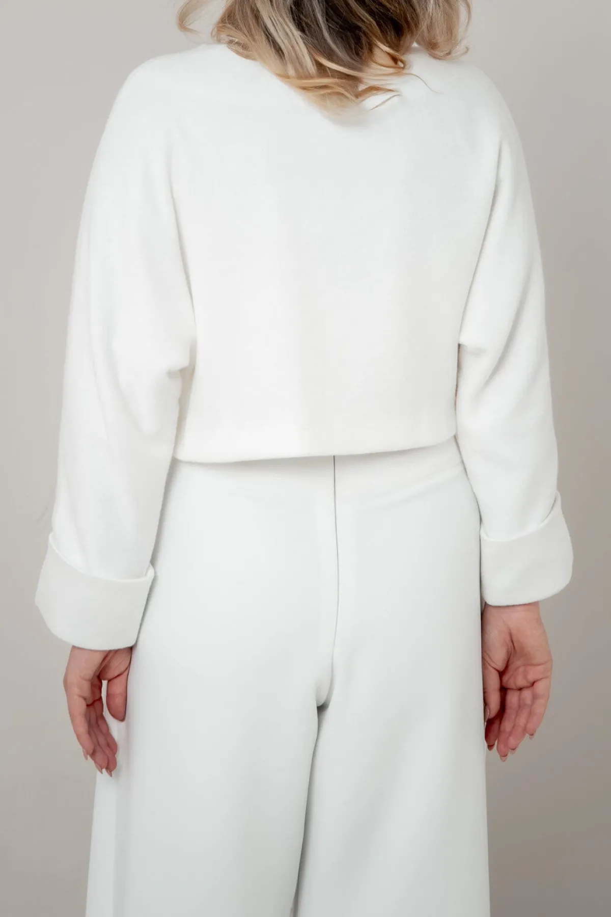 Kurze Braut Jacke aus Strickmix mit Kaschmir<Poirier Clearance