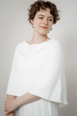 Kurzes Braut Cape aus Wolle<Marini Silvano Online