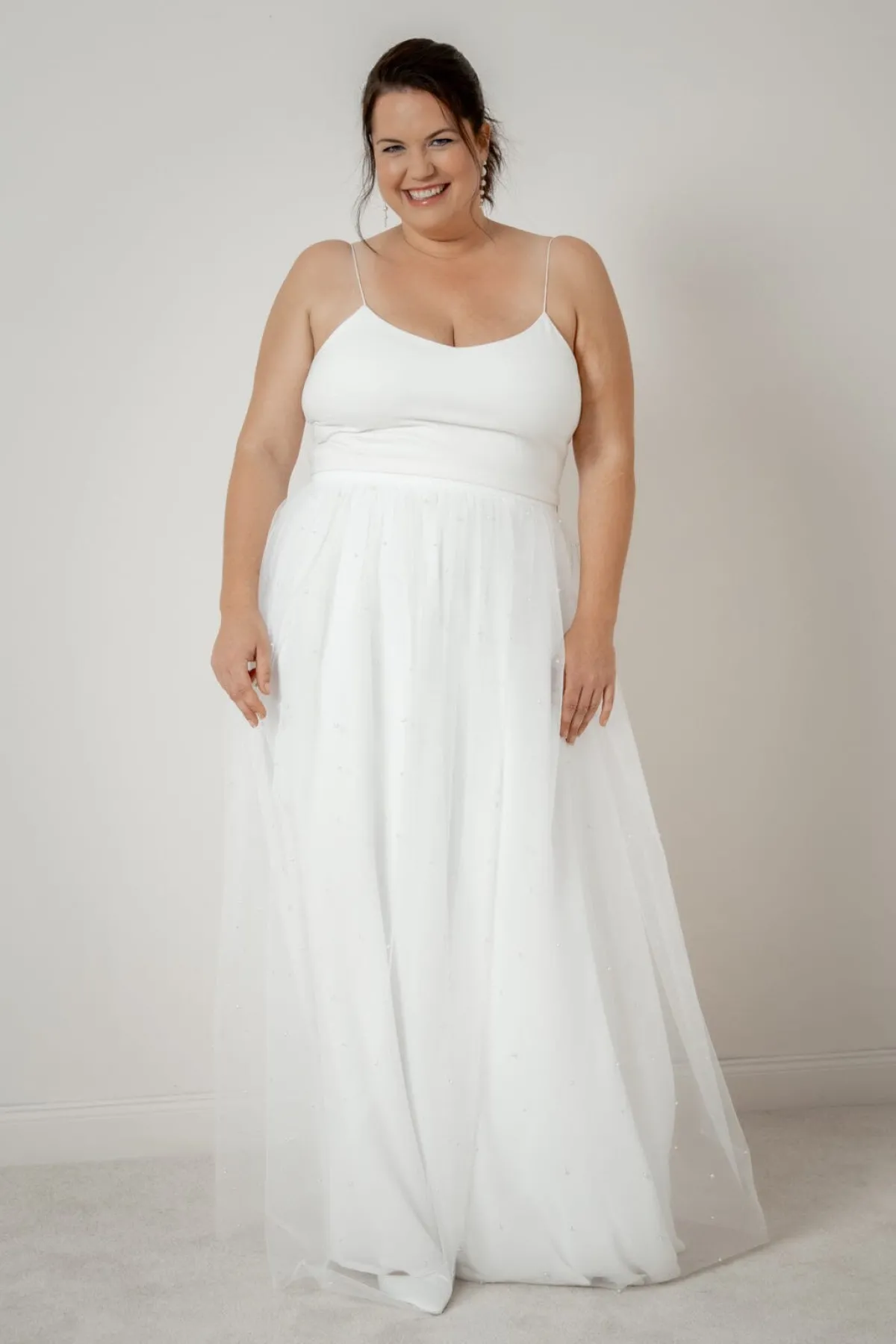 Kurzes Plus Size Braut Top – Corie crop Curvy<noni Hot