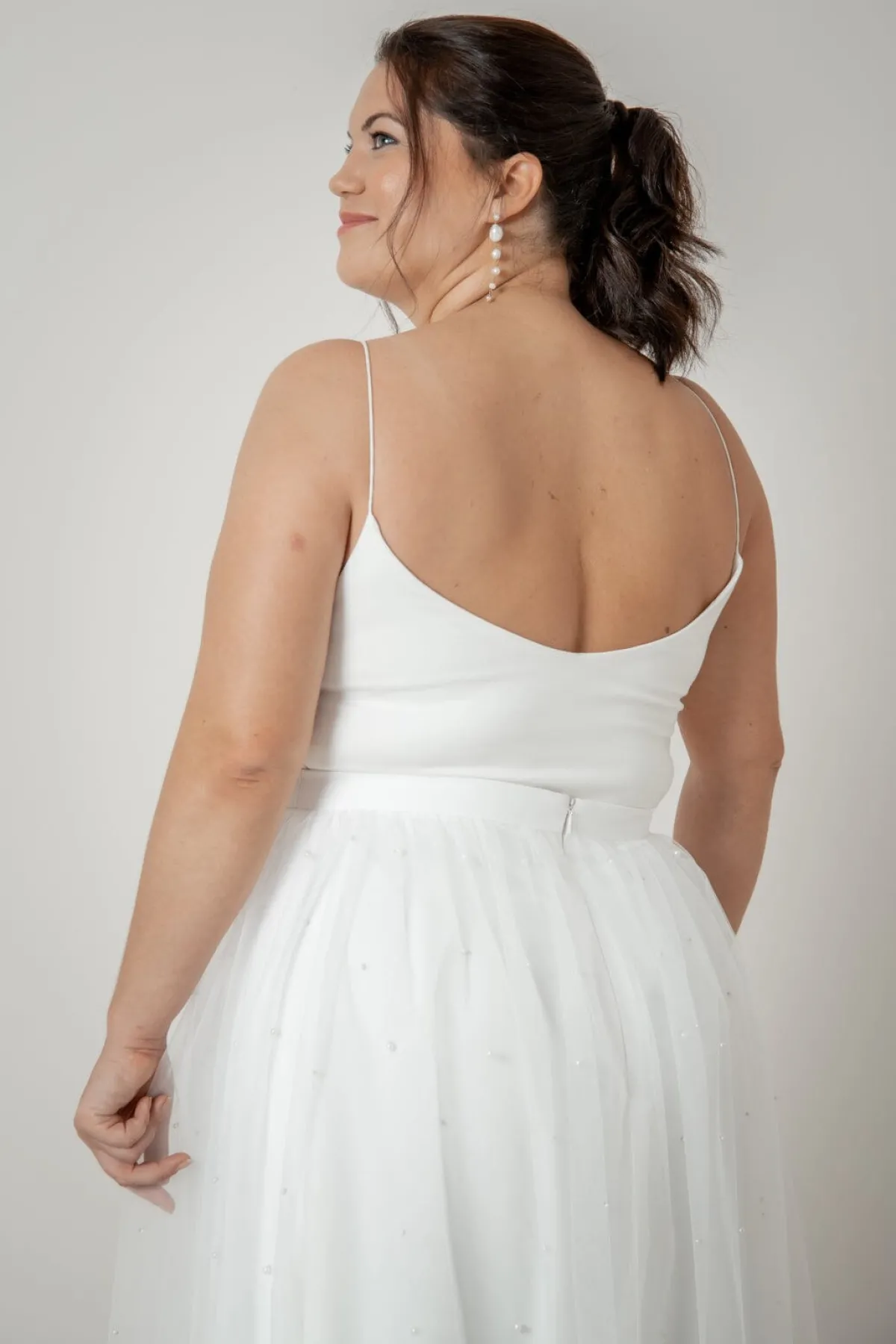 Kurzes Plus Size Braut Top – Corie crop Curvy<noni Hot